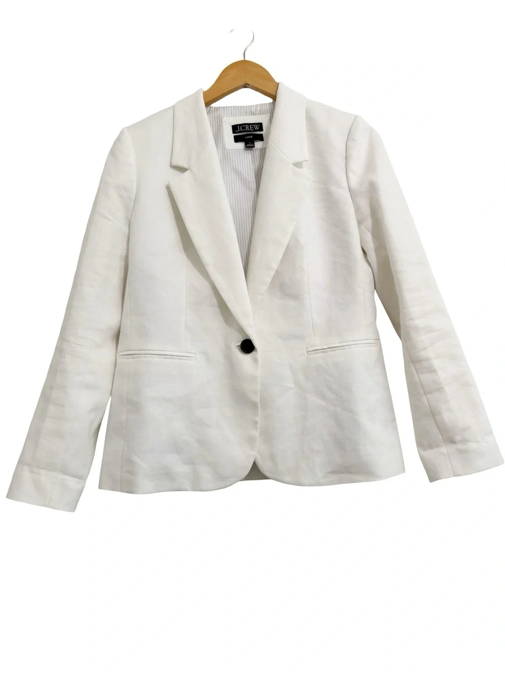 J. Crew Parke Linen Blend Blazer White 6 - Picture 4 of 16
